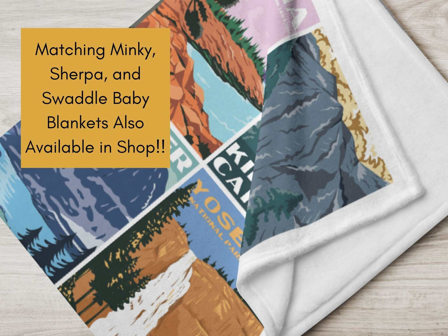 National Park Baby Changing Pad CoverComplete your National Park adventure themed nursery with this baby changing pad cover inspired by vintage National Park posters. The colors are gender neutral and a