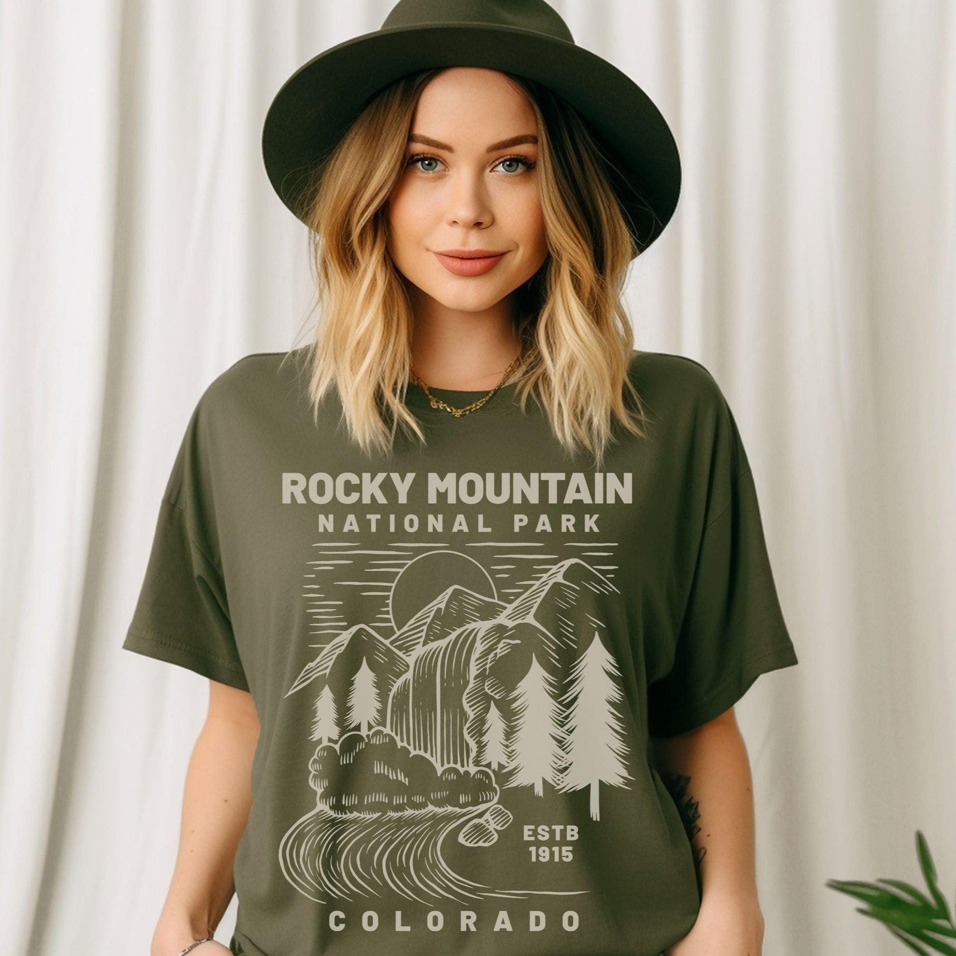 Rocky Mountain National Park ShirtBring the beauty of Rocky Mountain National Park of Colorado into your wardrobe with this simple waterfall and mountain landscape lightweight t-shirt.
Details:
- 100